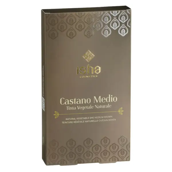 Isha Cosmetics Tinte Vegetal Natural Castano Medio 100g - Imagen 1